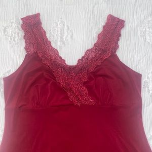 Burgundy full length